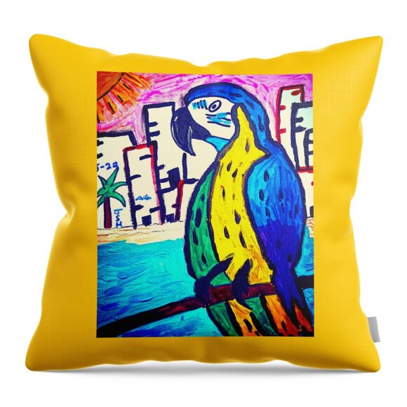 "TIFFANY AFTER HER FLIGHT" - PILLOW- BY JONATHAN SAMMUEL HARROLD - Picture 1 of 2